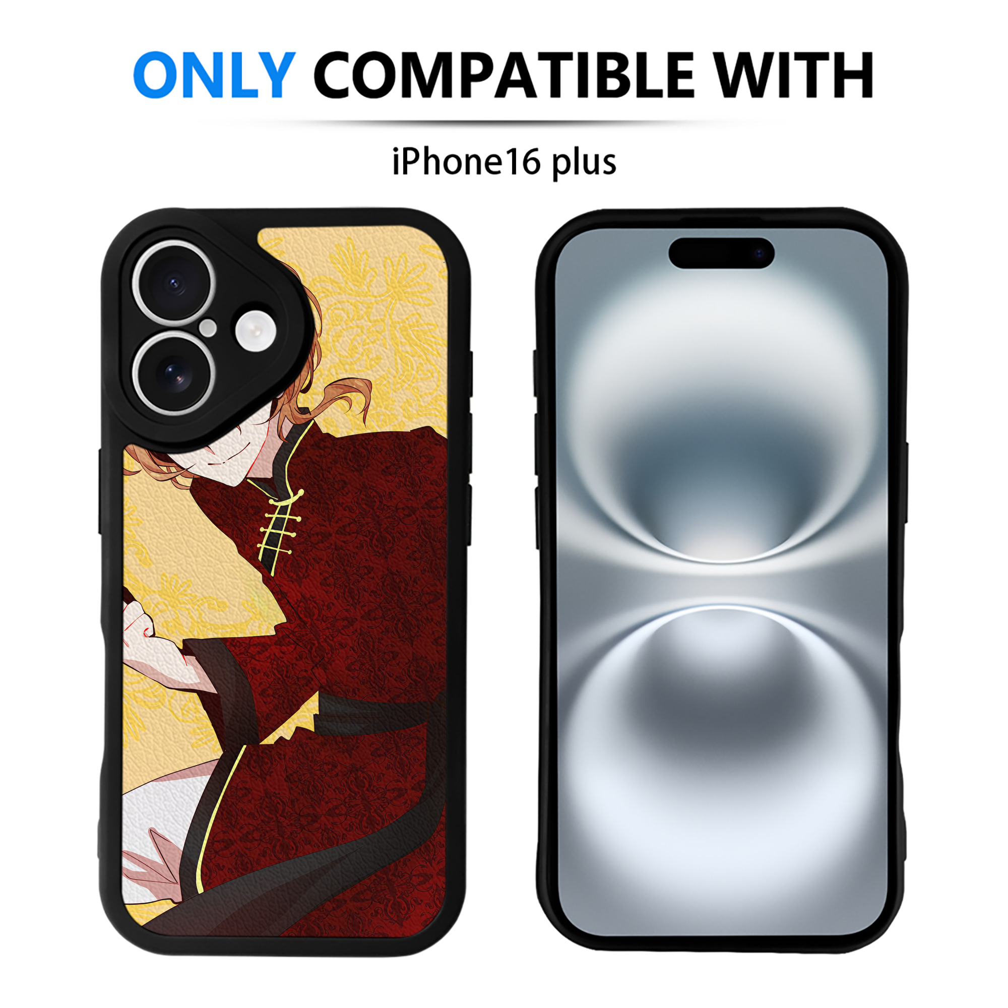 （画像用） 文豪ストレイドッグス Bungo Stray Dogs 【iPhone 16シリーズ対応】シリコンスマホケース（レザー調） 材質：シリコン